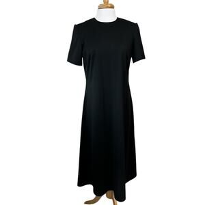 Langford II Vintage Classic Solid Black A-Line Maxi Dress Women's 12
